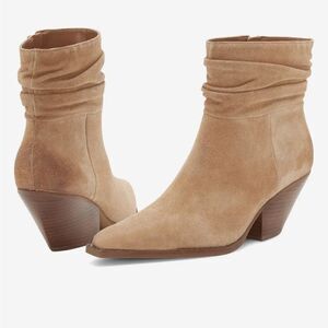 Revolve Vince Camuto Nerlinji Leather Suede Slouch Ankle Western Boot NWOT